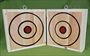 AIM SMALL, MISS SMALL - AXE / KNIFE THROWING TARGETS, Set of TWO 3 thick Only $74.99 #467